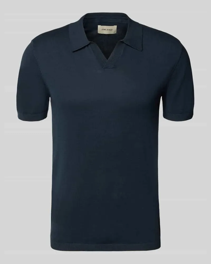 Blend Regular Fit Poloshirt in Strick-Optik Modell 'Bray Marine
