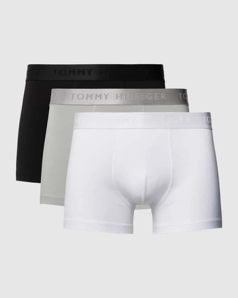 Tommy Hilfiger Trunks mit elastischem Logo-Bund im 3er-Pack 