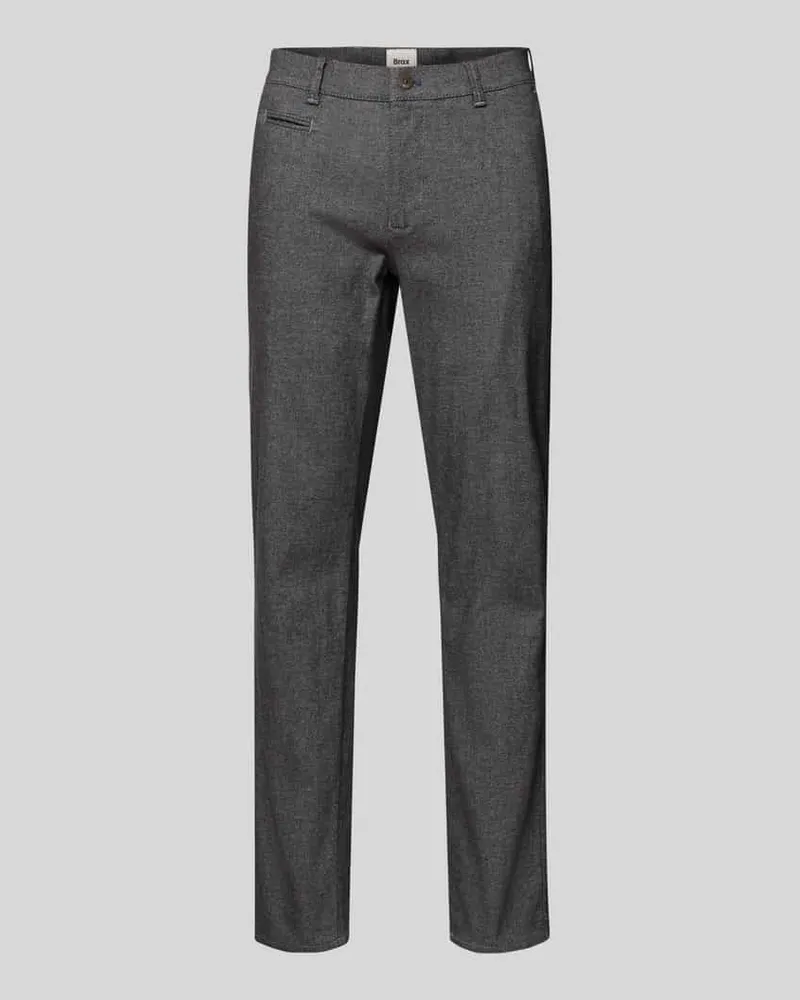 Brax Slim Fit Hose mit Gesäßtaschen Modell 'Fabio Silber