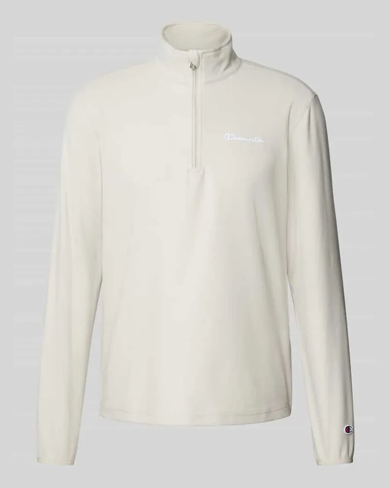 Champion Fleecepullover mit Label-Stitching 
