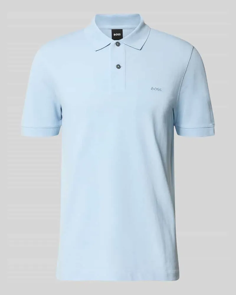 HUGO BOSS Regular Fit Poloshirt aus reiner Baumwolle Modell 'PALLAS Hellblau