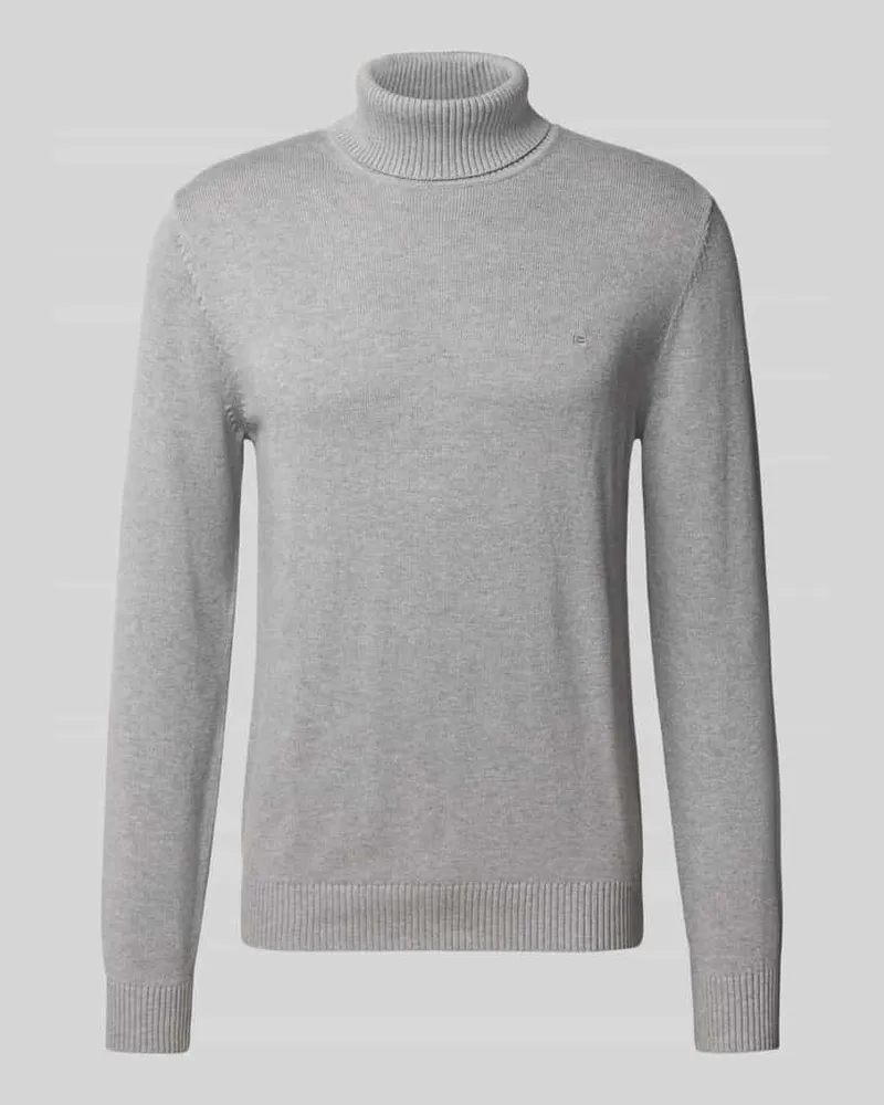 Christian Berg Slim Fit Pullover mit Woll-Anteil in Strick-Optik 