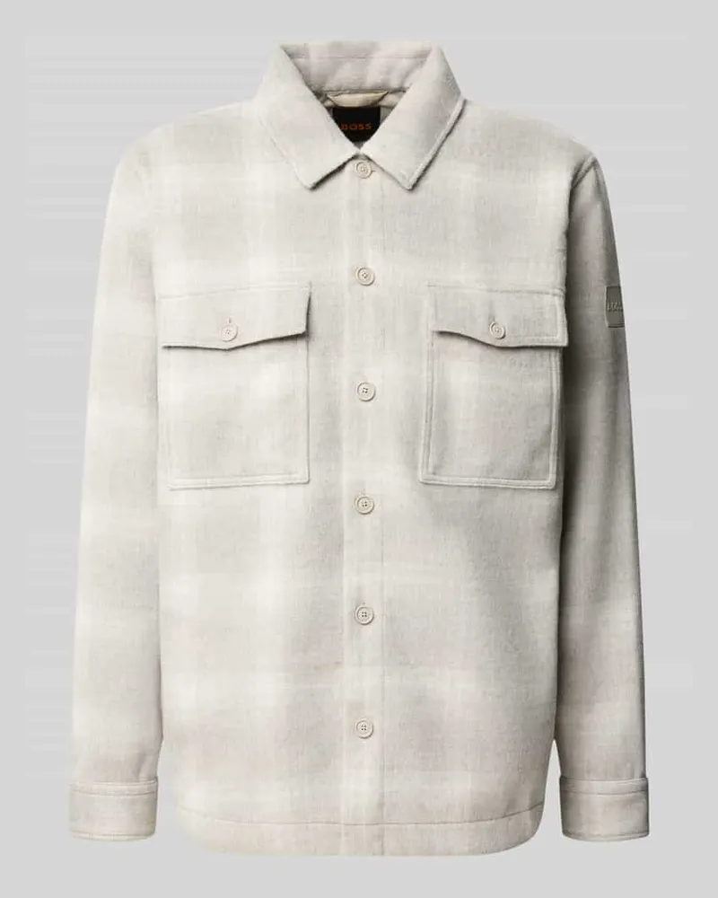 HUGO BOSS Hemdjacke mit Brusttaschen Modell 'Losky_M Beige