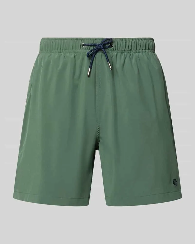 McNeal Badehose mit elastischem Bund und Tunnelzug Dunkelgruen