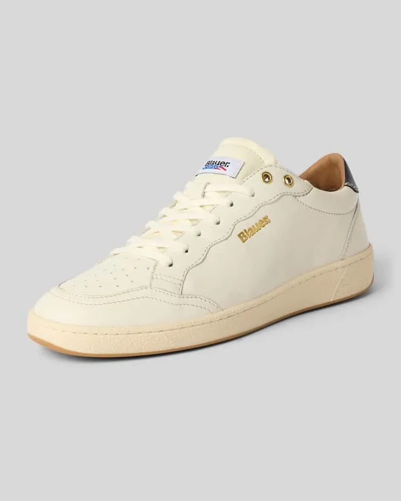 Blauer Sneaker aus Leder-Mix mit Logo-Detail Modell 'Murray Weiss