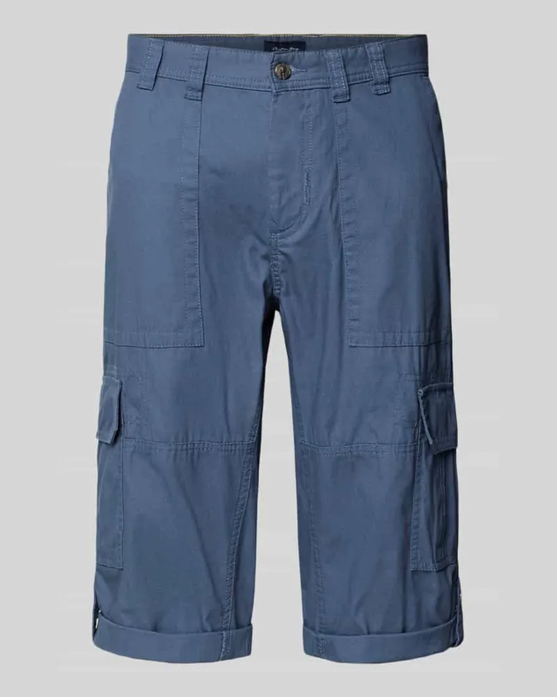 Christian Berg Bermudas mit Cargotaschen Ocean