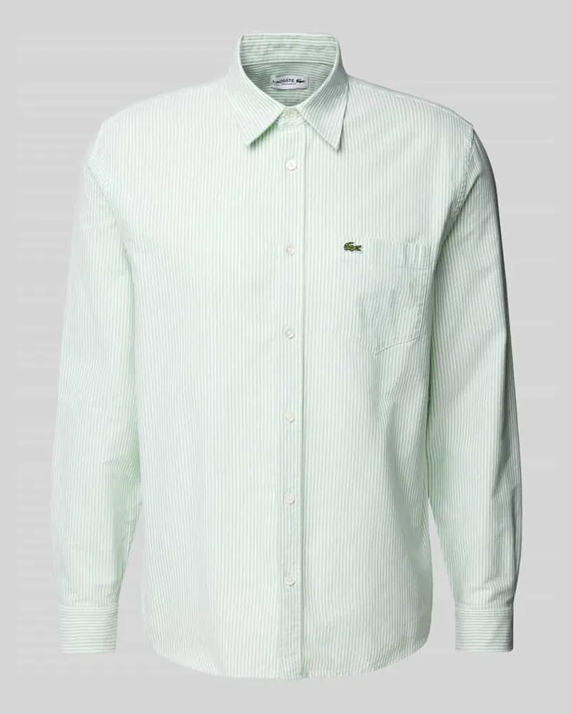 Lacoste Regular Fit Freizeithemd mit Logo-Badge 