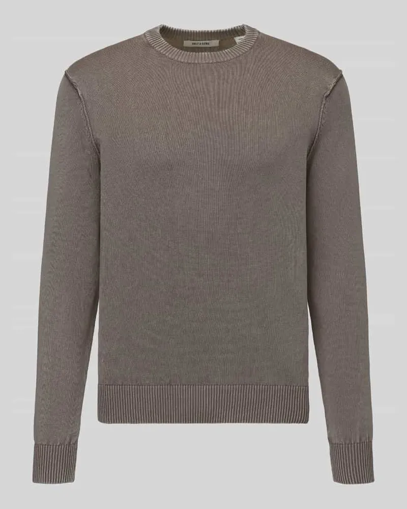 Only & Sons Regular Fit Pullover aus reiner Baumwolle Beige