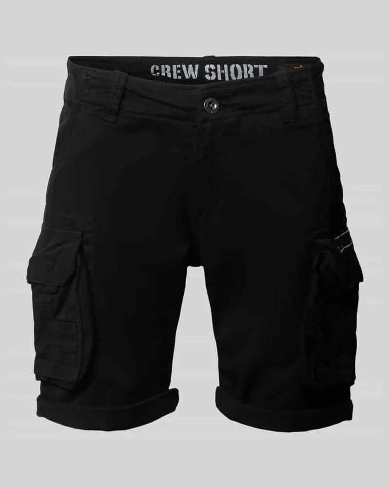 Alpha Industries Shorts mit Cargotaschen Modell 'CREW SHORT Black