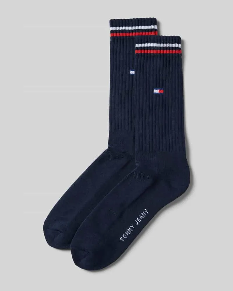 Tommy Hilfiger Socken mit Kontraststreifen im 2er-Pack Marine