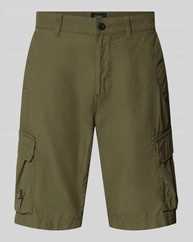 Camel Active Bermudas mit Cargotaschen Oliv