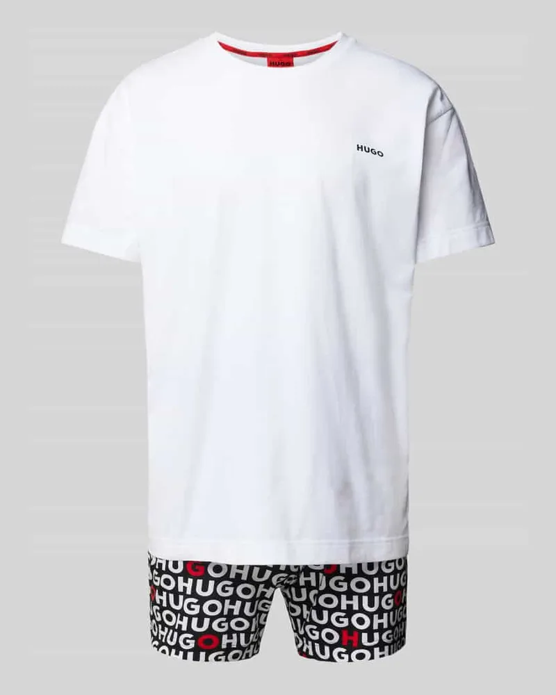 HUGO BOSS Pyjama mit Label-Prints Modell 'Tortuga 