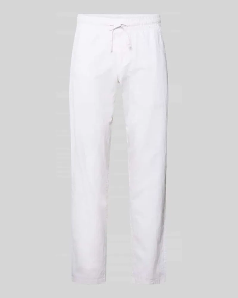 Jack & Jones Hose aus Baumwoll-Leinen-Mix Modell 'KANE Weiss
