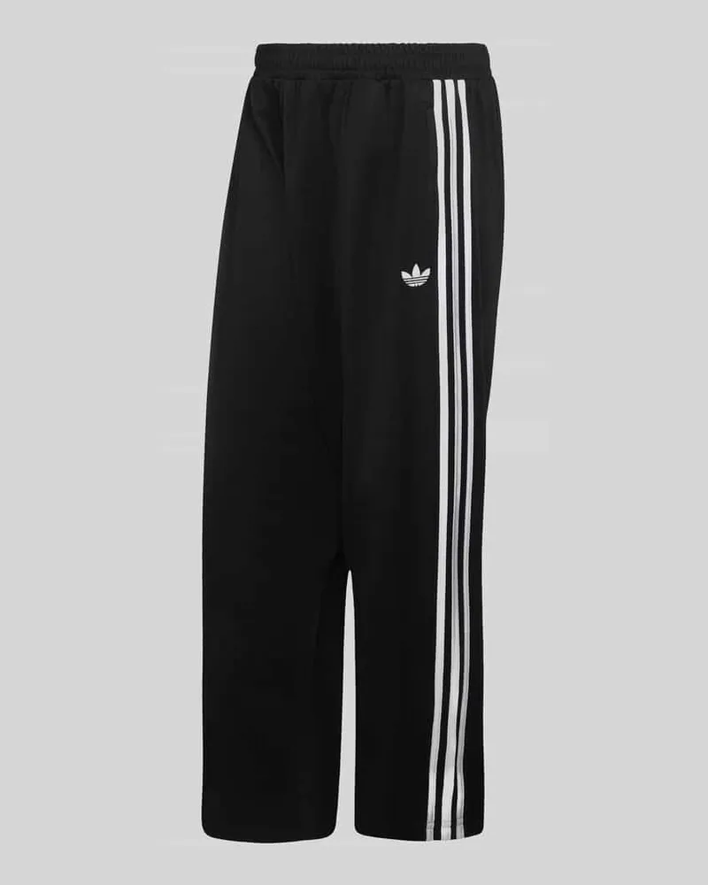 adidas Loose Fit Sweatshirt aus Baumwoll-Mix mit Logo-Stitching Black
