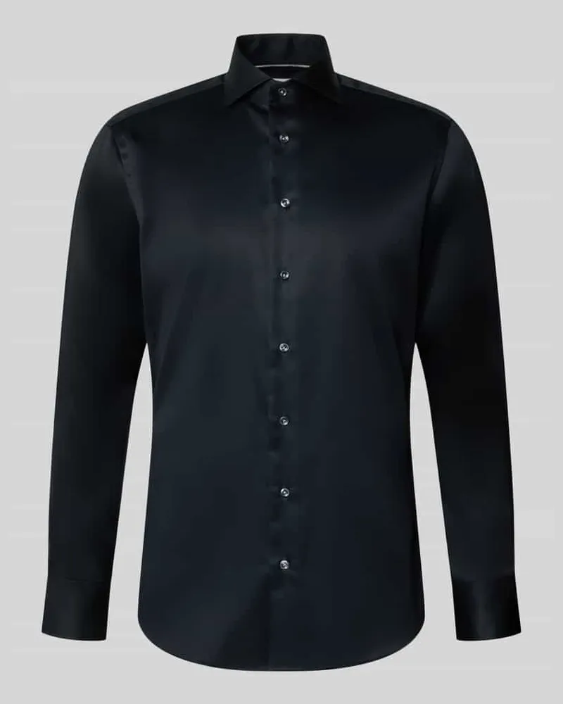 Christian Berg Regular Fit Business-Hemd mit Haifischkragen Black