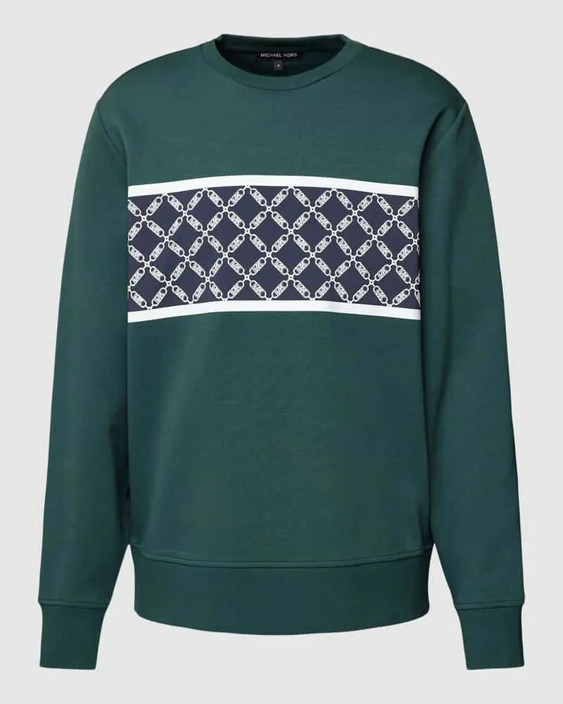 Michael Kors Sweatshirt mit Label-Detail Dunkelgruen
