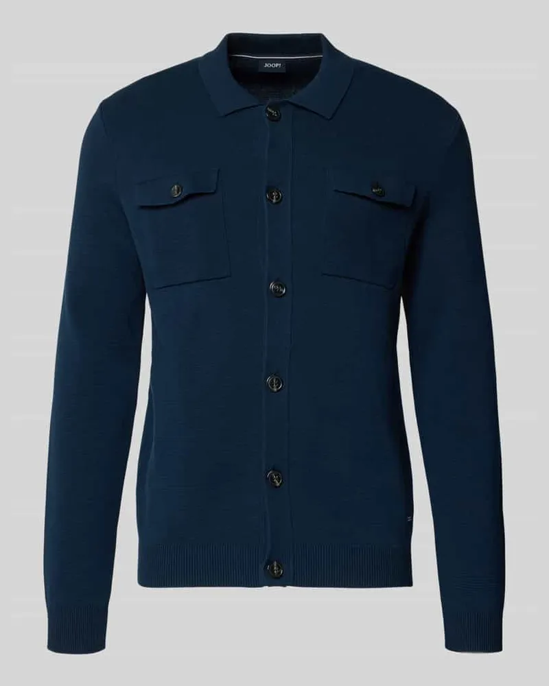JOOP! Strickjacke mit Knopfleiste Modell 'Owero Marine