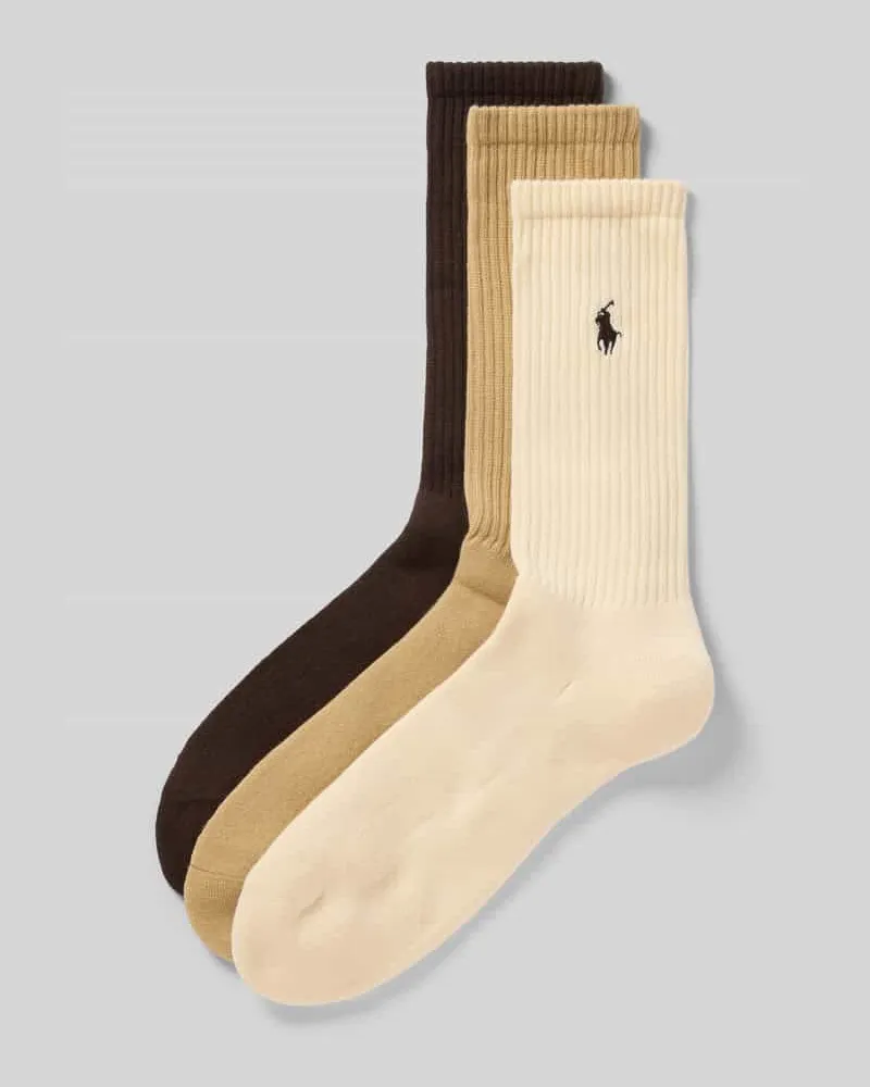 Ralph Lauren Socken aus Baumwoll-Mix im 3er-Pack Camel