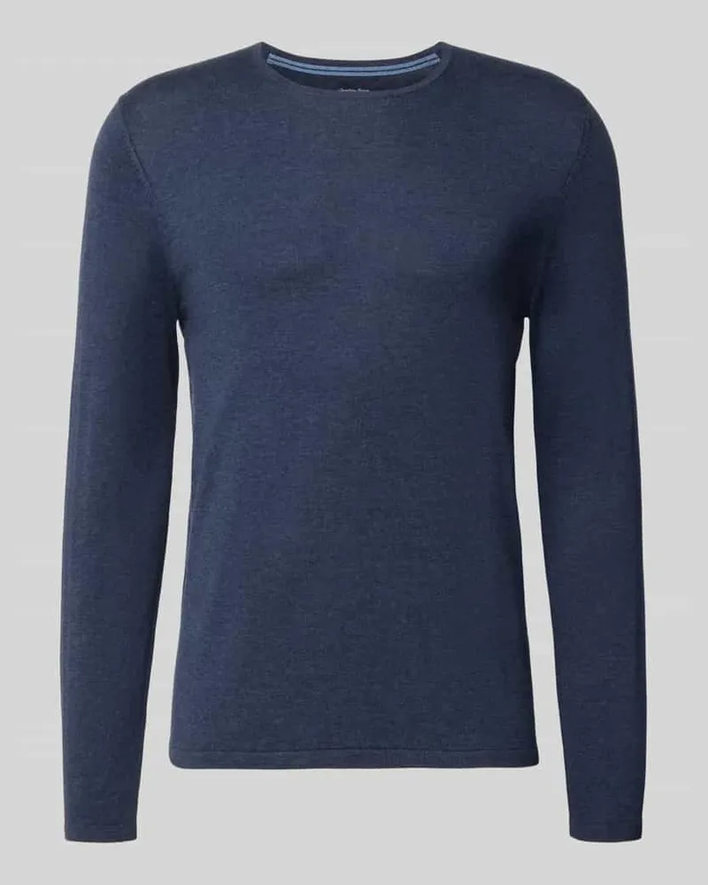 Christian Berg Strickpullover aus Baumwolle mit Rundhalsausschnitt Marine