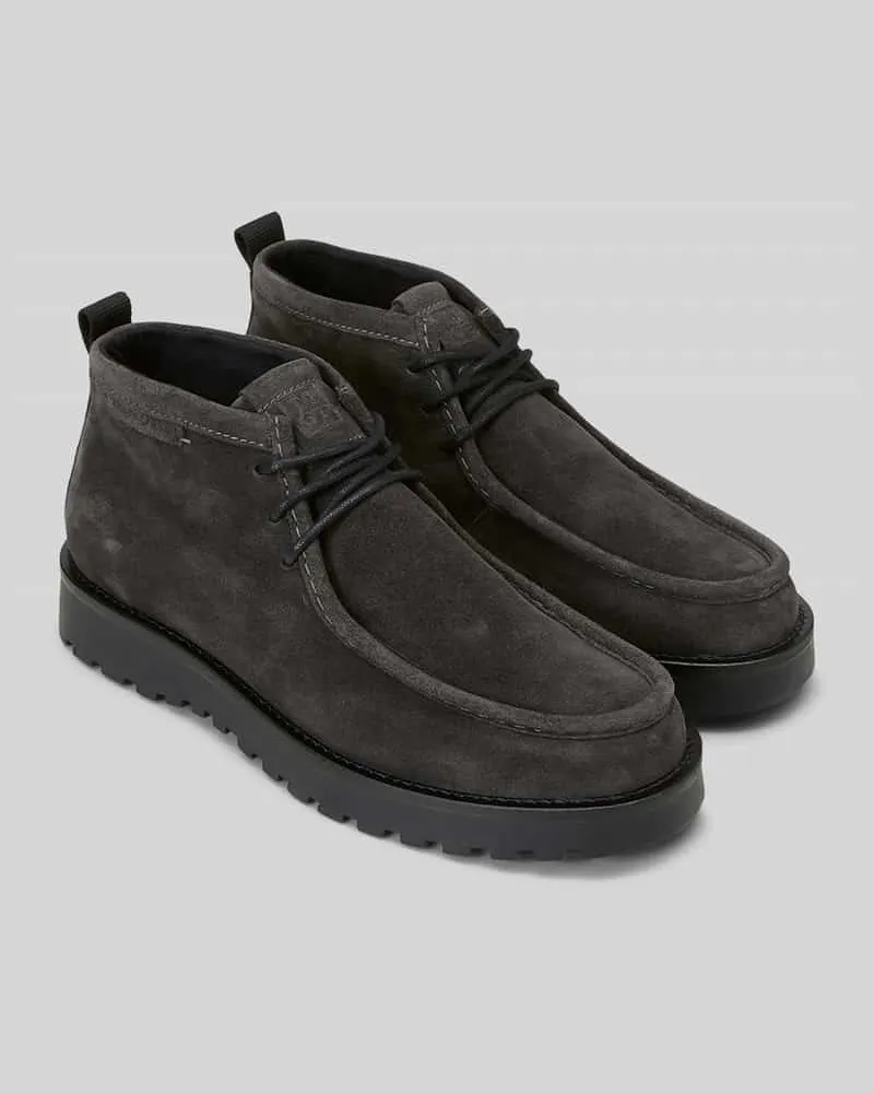 Marc O'Polo Boots aus Rindsvelours mit Profilsohle Anthrazit