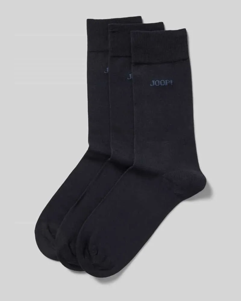 JOOP! Socken mit Label-Detail im 3er-Pack Marine