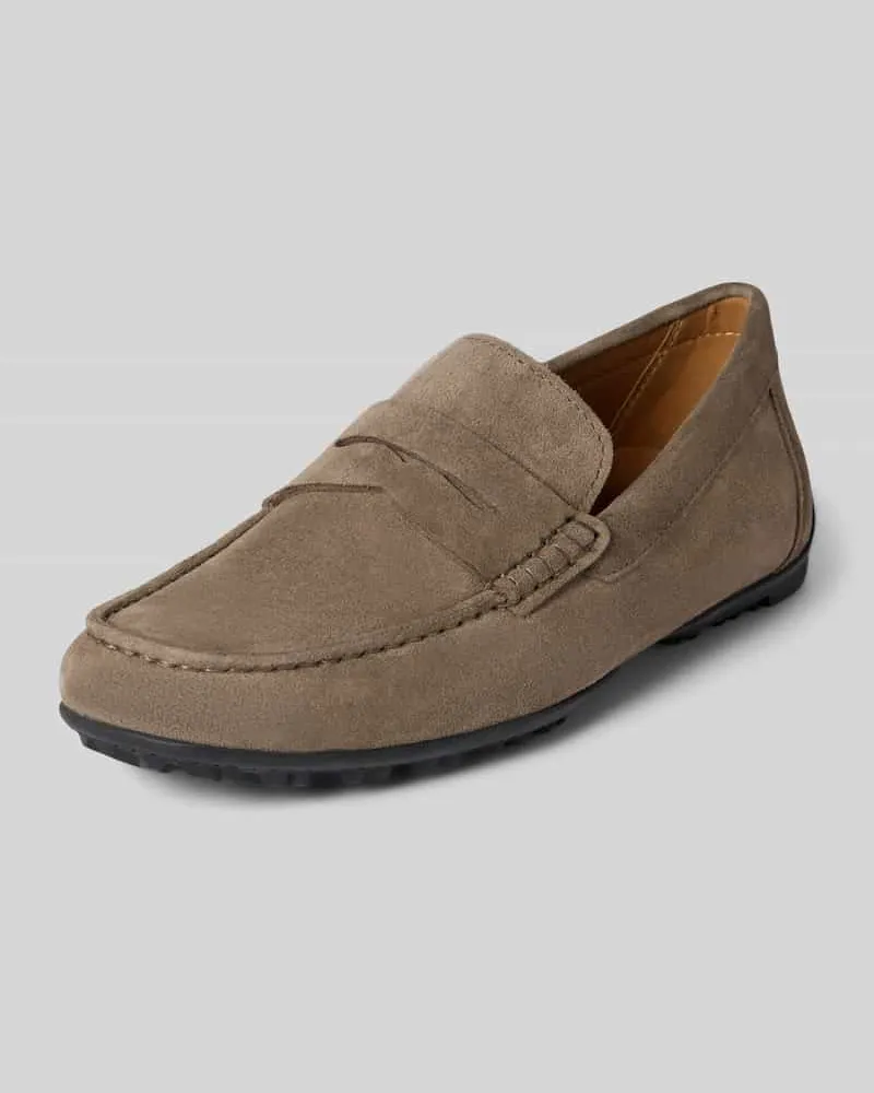Geox Loafers aus Leder Modell 'KOSMOPOLIS RIP Taupe