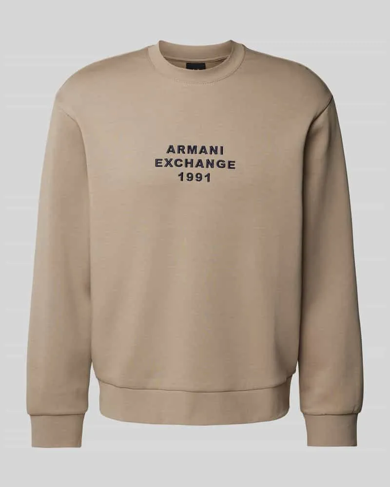 Armani Exchange Sweatshirt mit Label-Stitching 