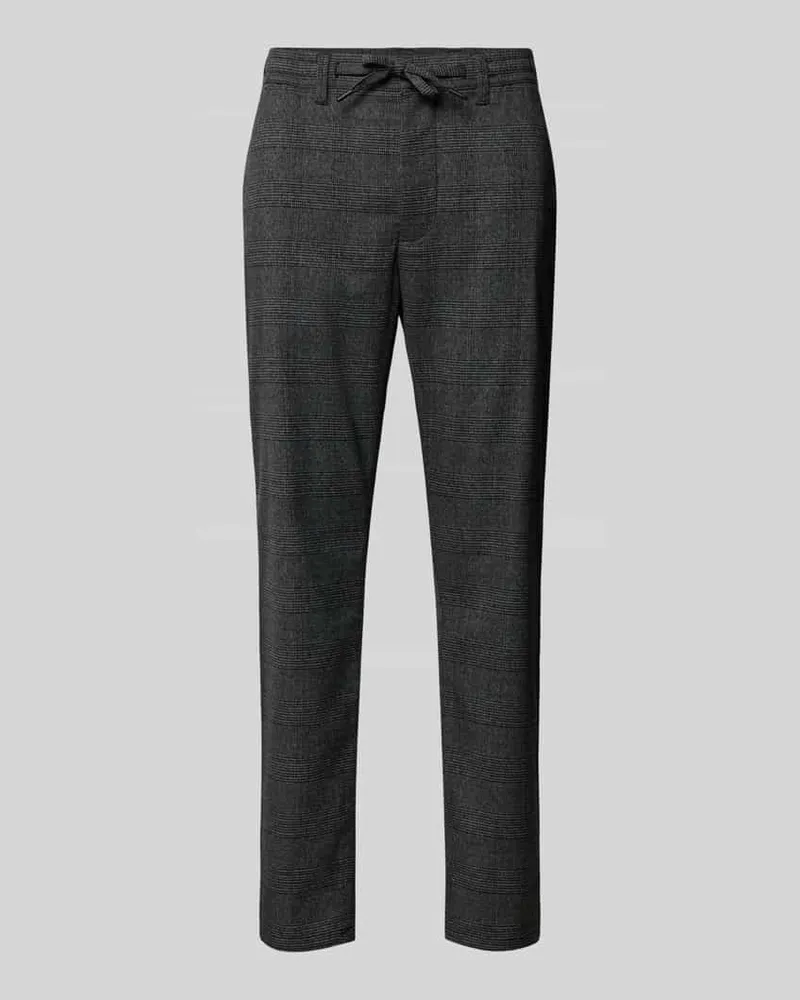 McNeal Tapered Hose mit Bindegürtel Dunkelgrau