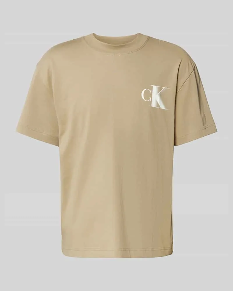 Calvin Klein T-Shirt mit Label-Print und Rundhalsausschnitt 