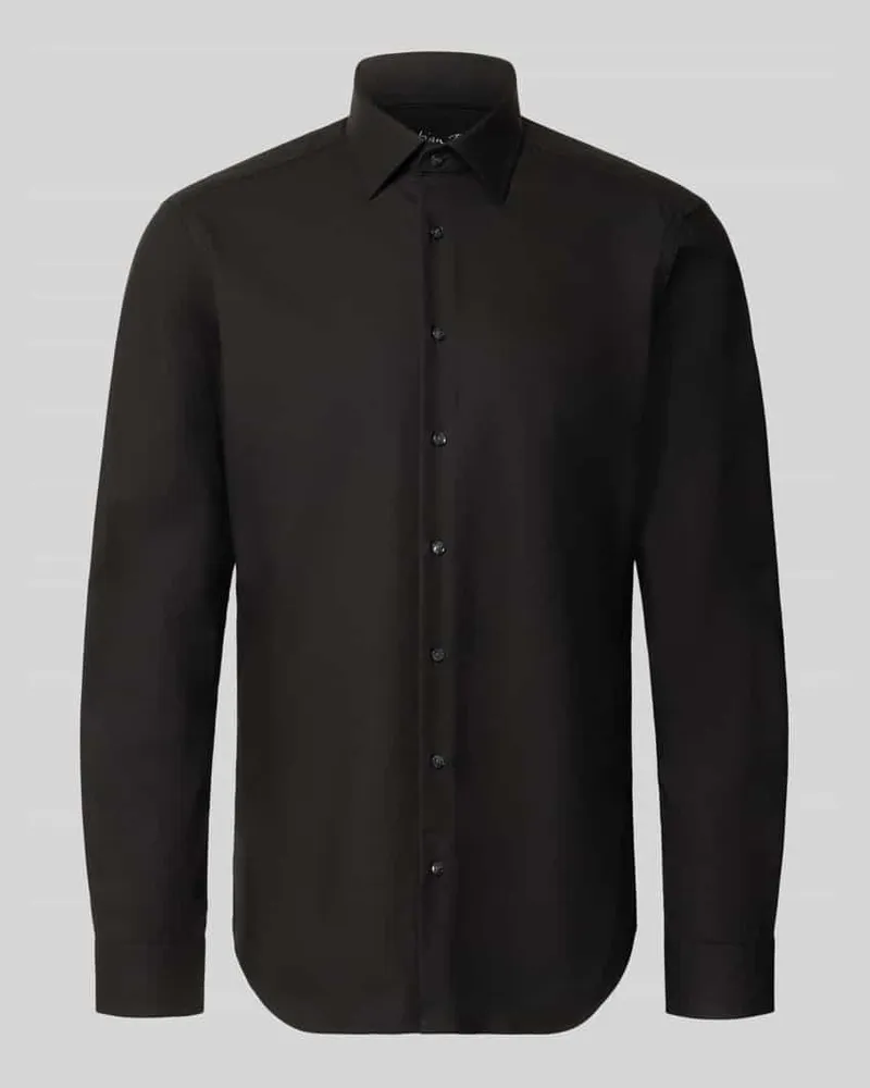 Christian Berg Regular Fit Business-Hemd mit Kentkragen Black
