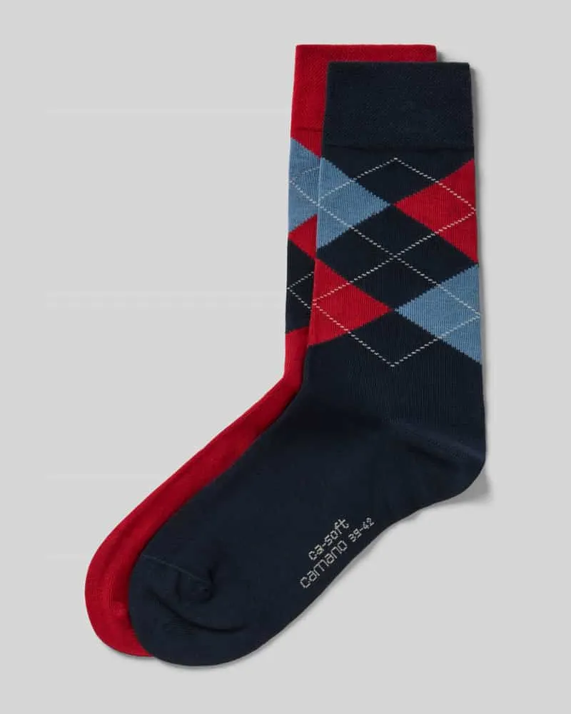 Camano Socken mit elastischem Rippenbündchen im 2er-Pack 