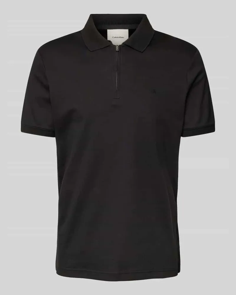 Calvin Klein Regular Fit Poloshirt mit Reißverschluss 