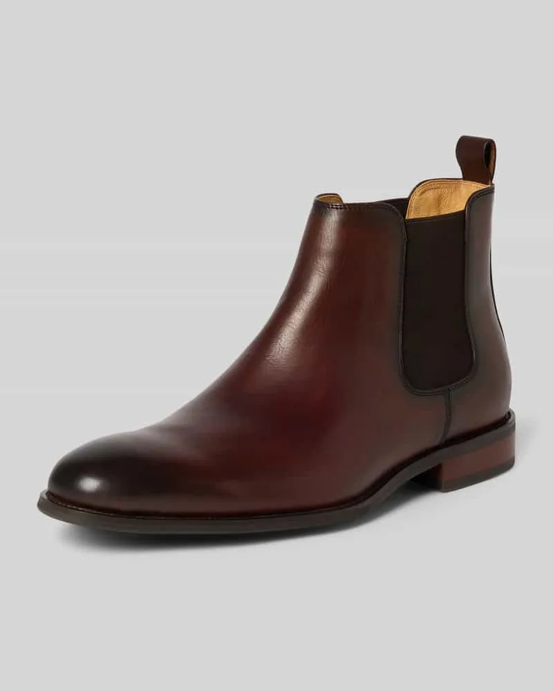 Carl Gross Chelsea Boots aus echtem Leder Modell 'UBBOS Dunkelbraun