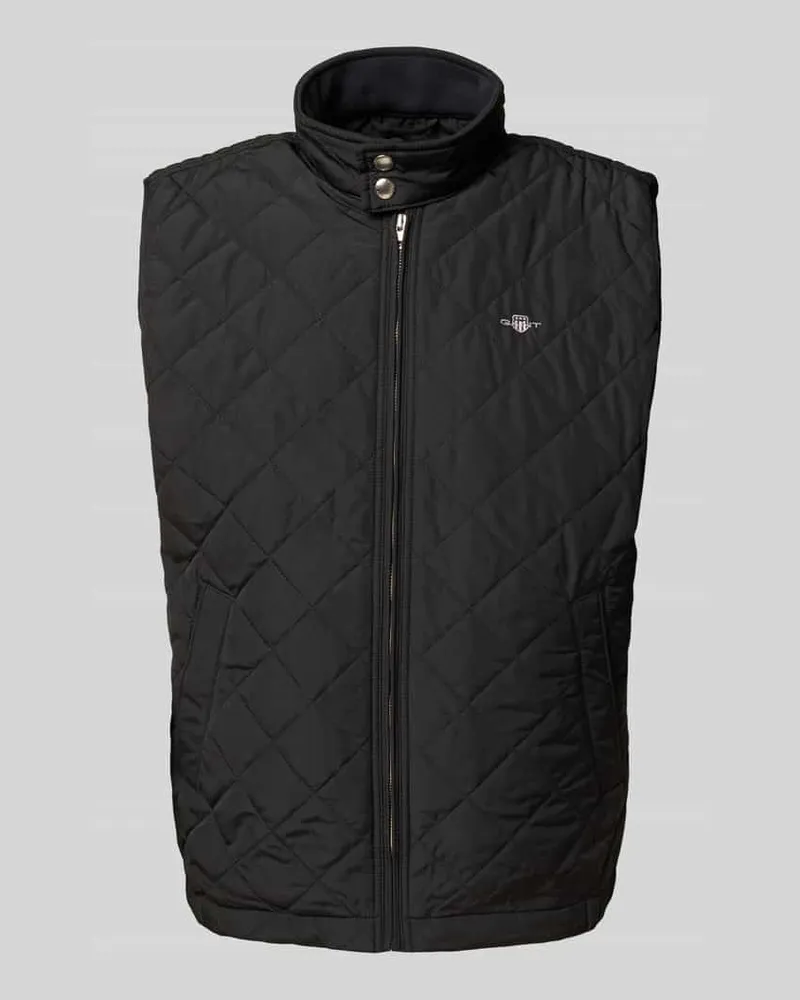 Gant Steppweste mit Stehkragen und Label-Stitching 