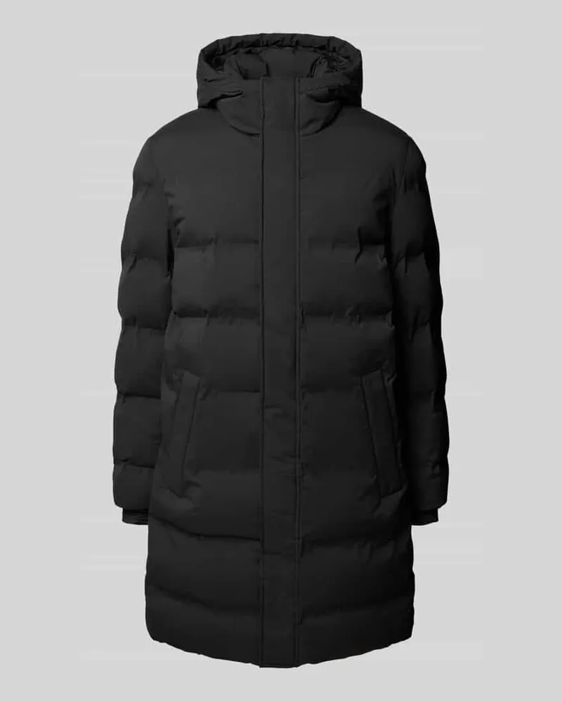 McNeal Steppmantel mit Kapuze und Eingrifftaschen Black