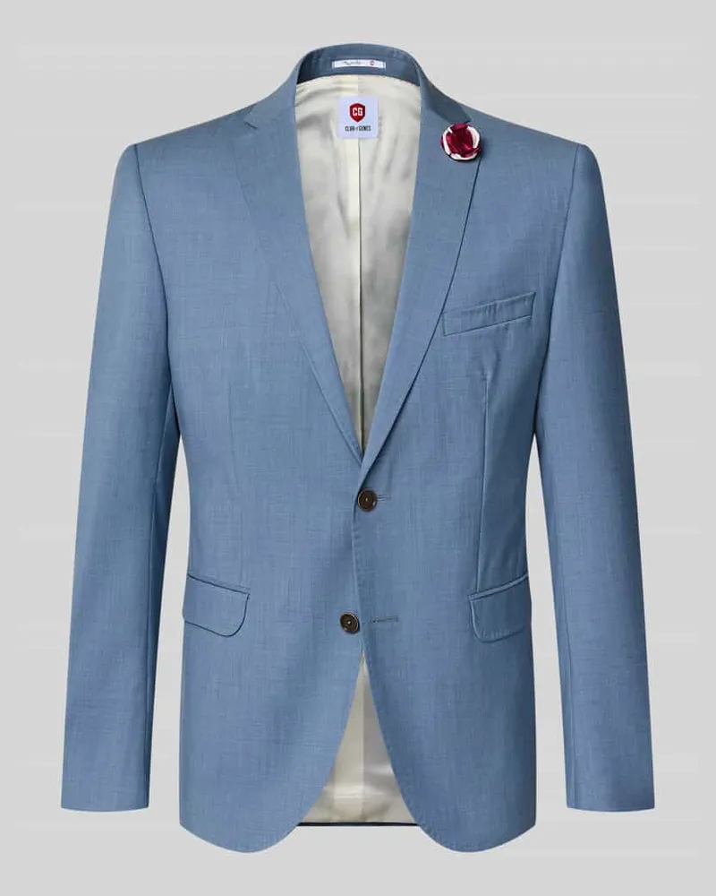 CG Slim Fit 2-Knopf-Sakko aus Schurwolle Modell 'PATRICK Hellblau