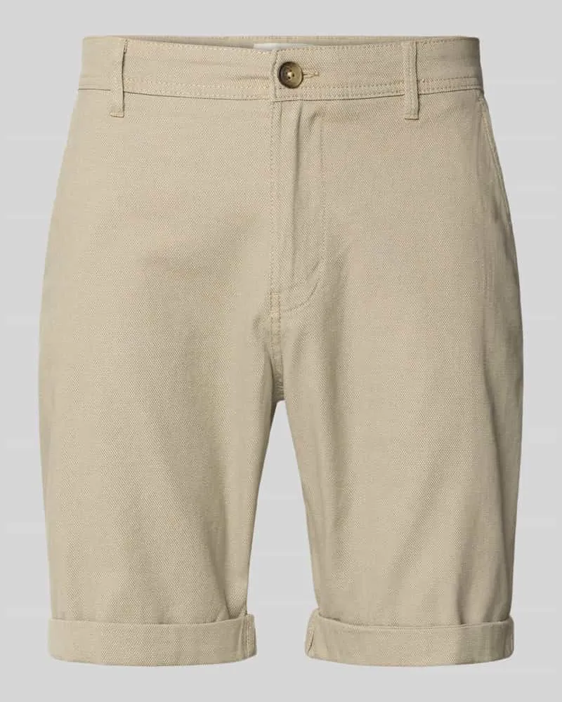 Selected Homme Slim Fit Chinoshorts aus Baumwoll-Mix Modell 'LUTON Oliv