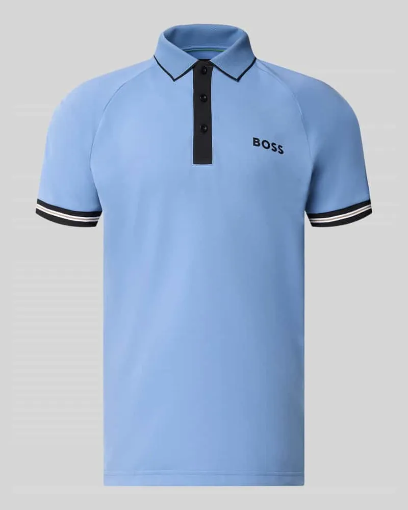 HUGO BOSS Regular Fit Poloshirts mit Kontrastdetails Ocean