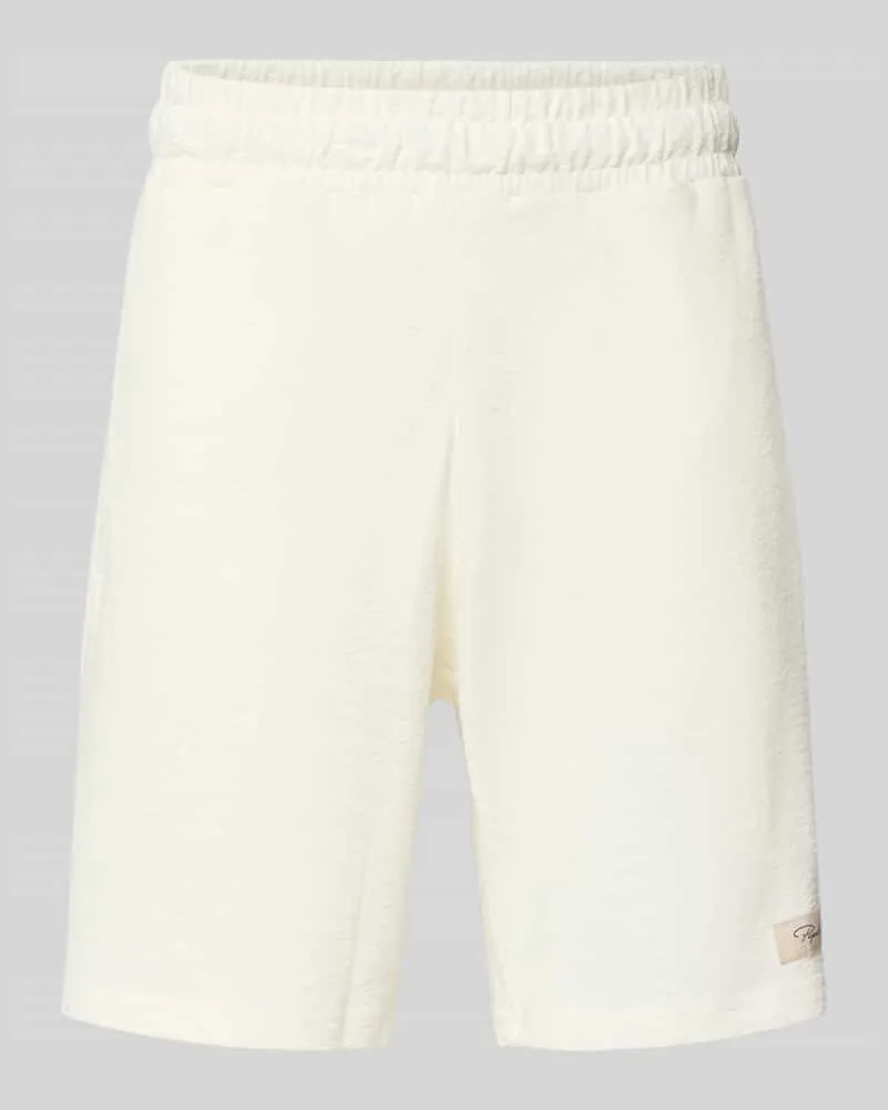 PEGADOR Shorts mit Label-Detail und elastischem Bund Modell 'Arcos Offwhite