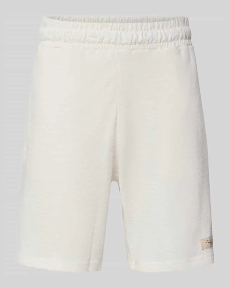 PEGADOR Shorts mit Label-Detail und elastischem Bund Modell 'Arcos Offwhite