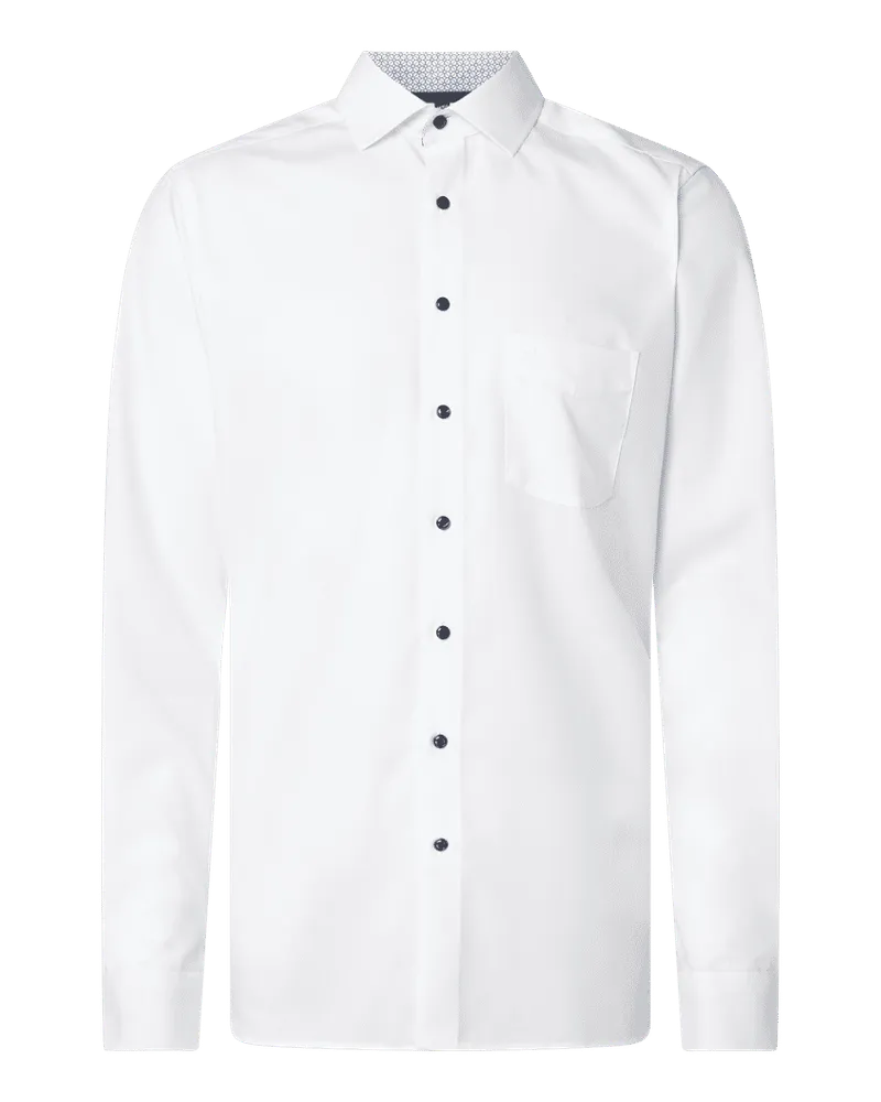 Olymp Regular Fit Businesshemd mit extra langem Arm Weiss