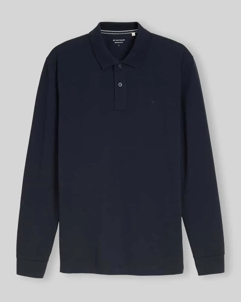 Tom Tailor Poloshirt mit Logo-Detail Marine