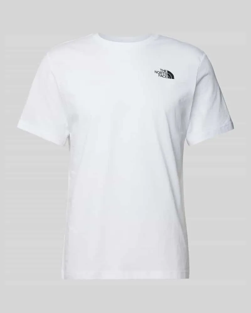The North Face T-Shirt mit Label-Print Modell 'VERTICAL Weiss