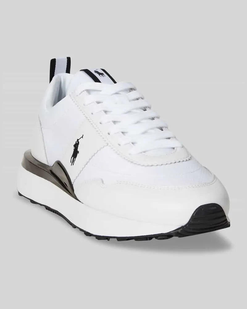 Ralph Lauren Low Top Sneaker aus echtem Leder Weiss