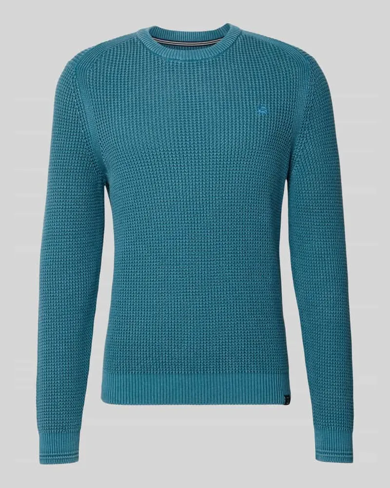Lerros Regular Fit Pullover in Strick-Optik Aqua