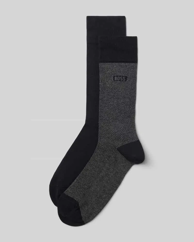 HUGO BOSS Strümpfe aus Baumwoll-Mix im 2er-Pack Black