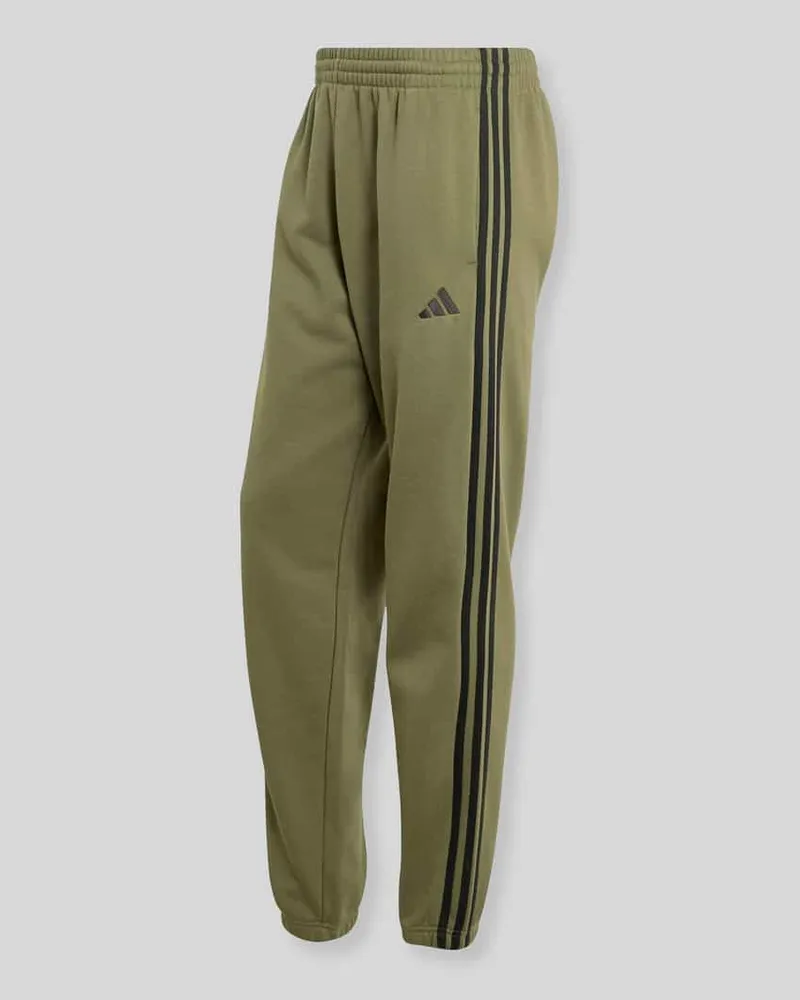 adidas Regular Fit Sweathose aus Baumwoll-Mix Oliv