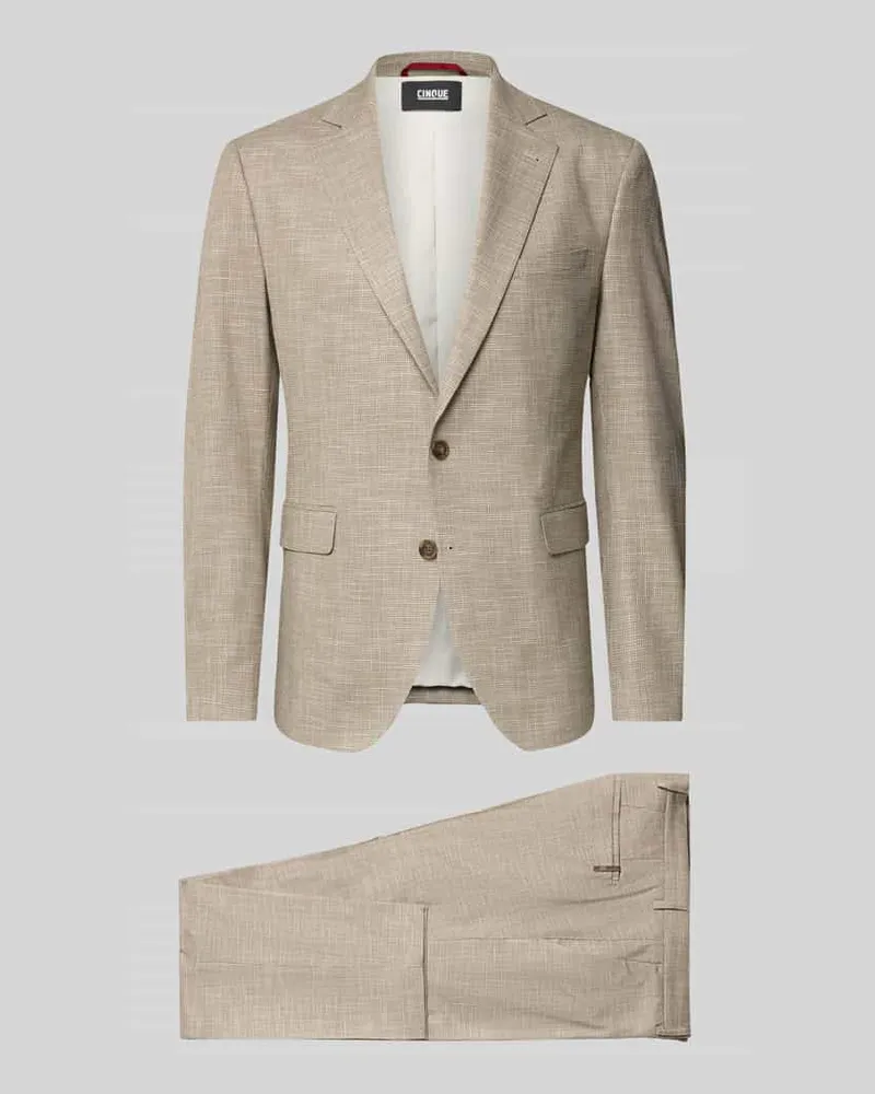 cinque Regular Fit Anzug aus Viskose-Mix Modell 'Dalotti Beige