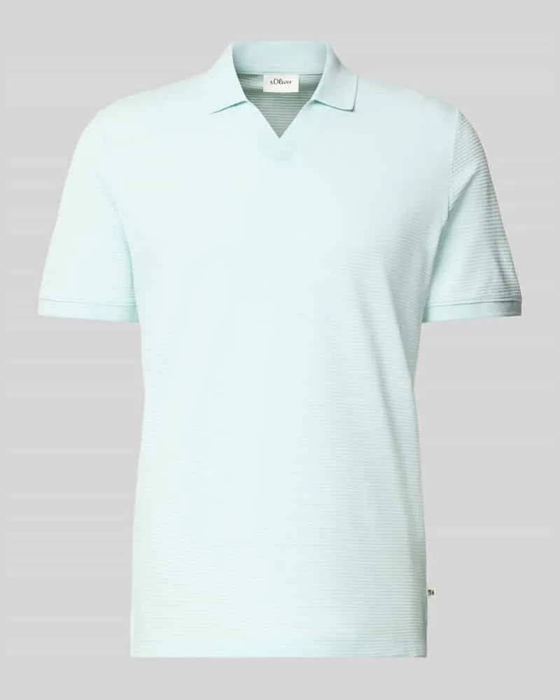 S.Oliver Regular Fit Poloshirt aus Baumwoll-Mix Tuerkis