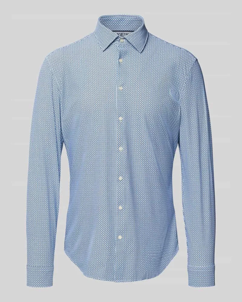 JAKE*S Slim Fit Business-Hemd mit Knopfleiste 